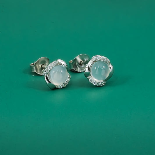 Luna Glow 925 Sterling Silver Earrings - Zentara Jewels