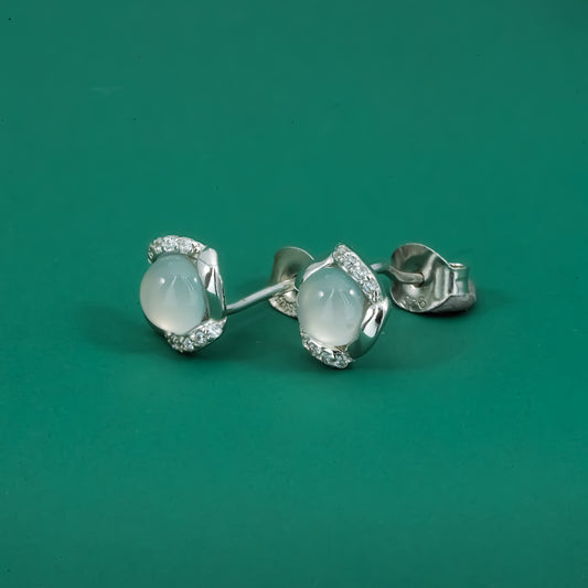 Luna Glow 925 Sterling Silver Earrings - Zentara Jewels