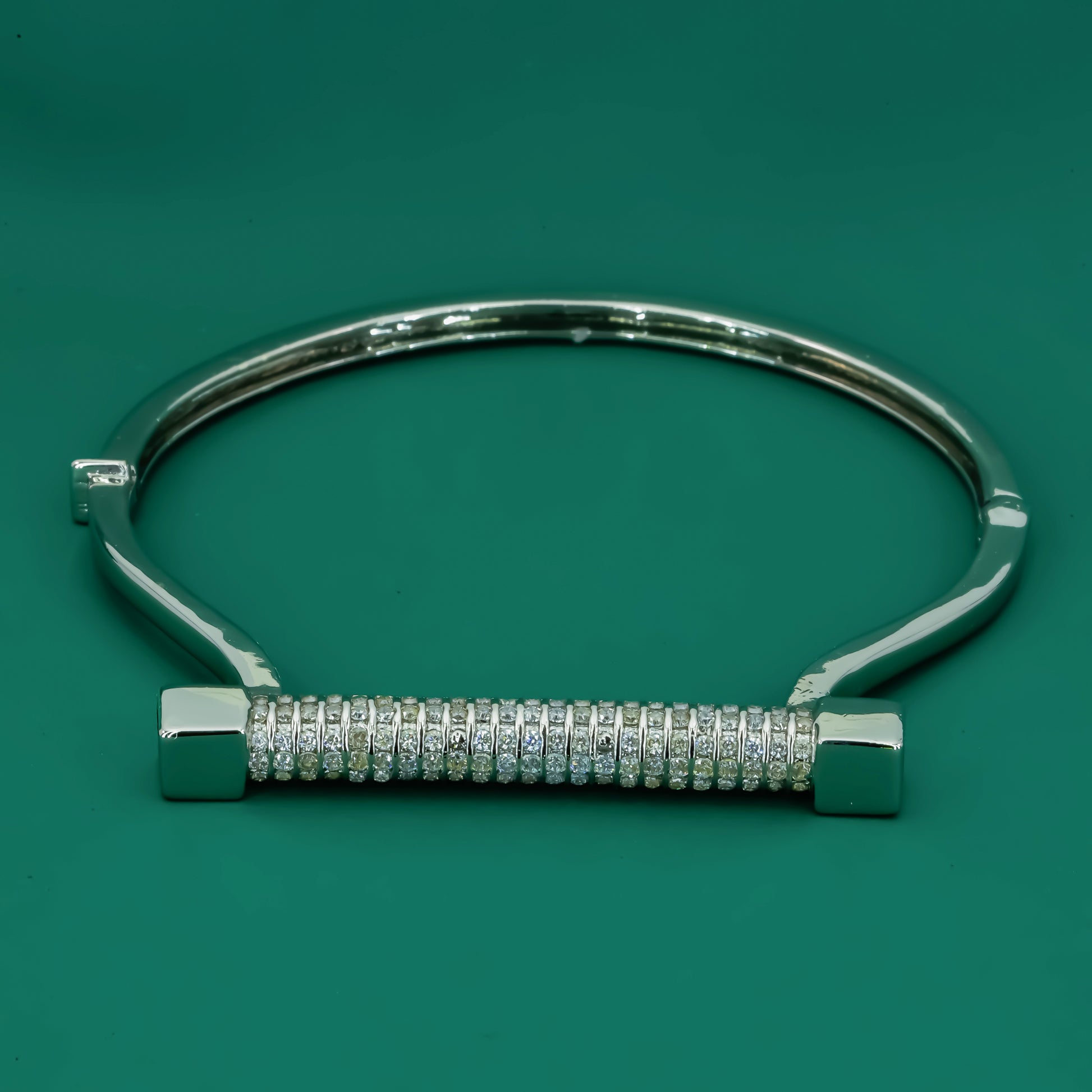 Stacked Spark 925 Silver Cuff Bracelet - Zentara Jewels