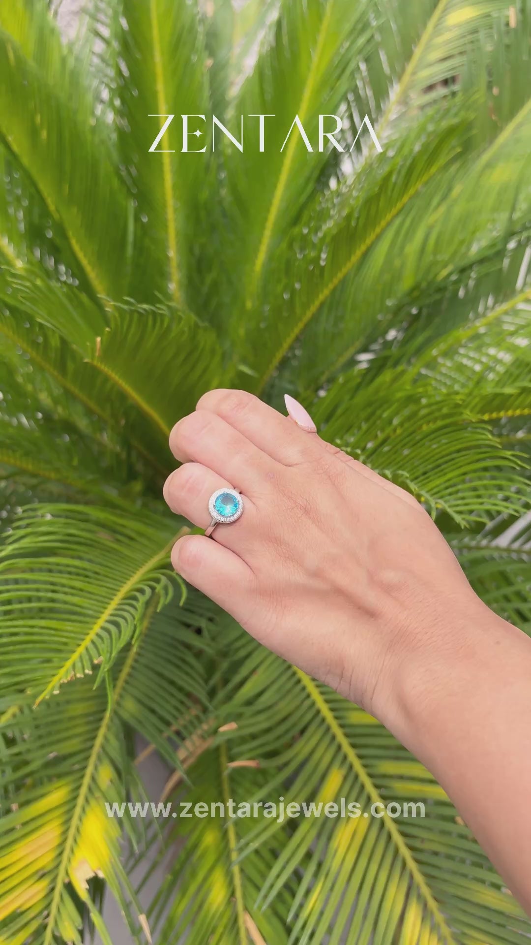 Azure Halo 925 Sterling Silver Ring