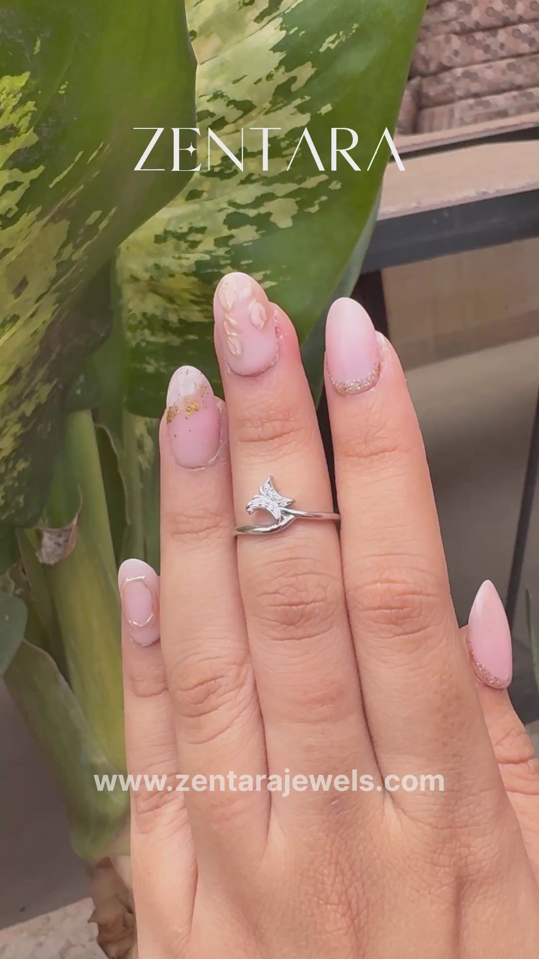 Flutter Grace 925 Sterling Silver Ring - Zentara Jewels